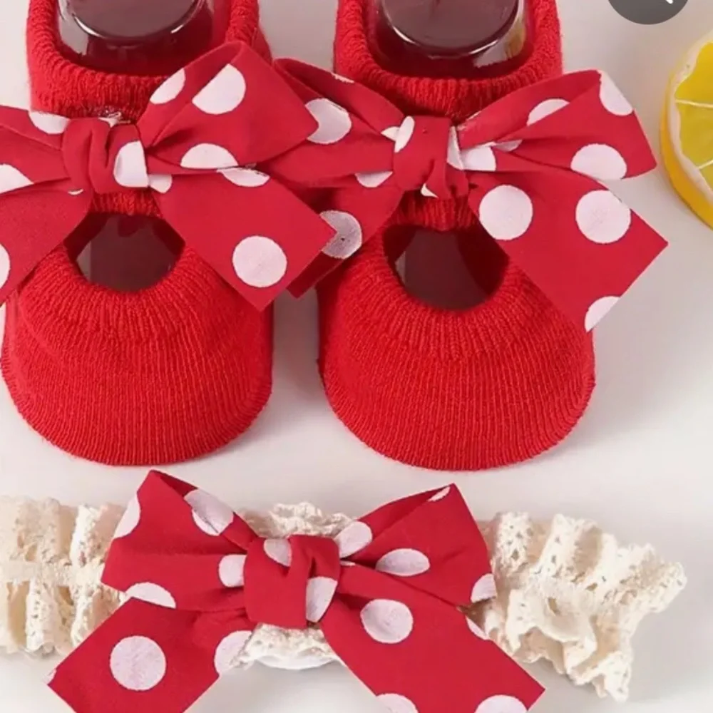 1set Baby Girls‎ Kids Bow Headband & Bow socks. NWOT